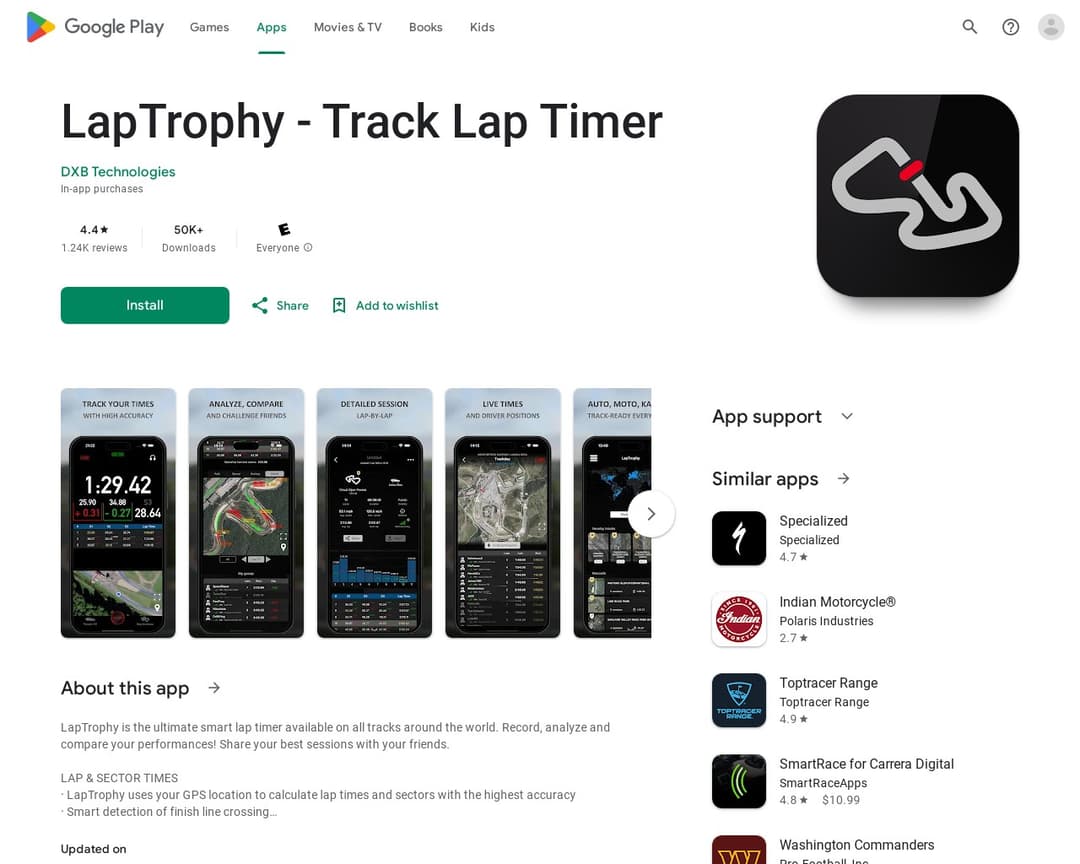 LapTrophy - Track Lap Timer