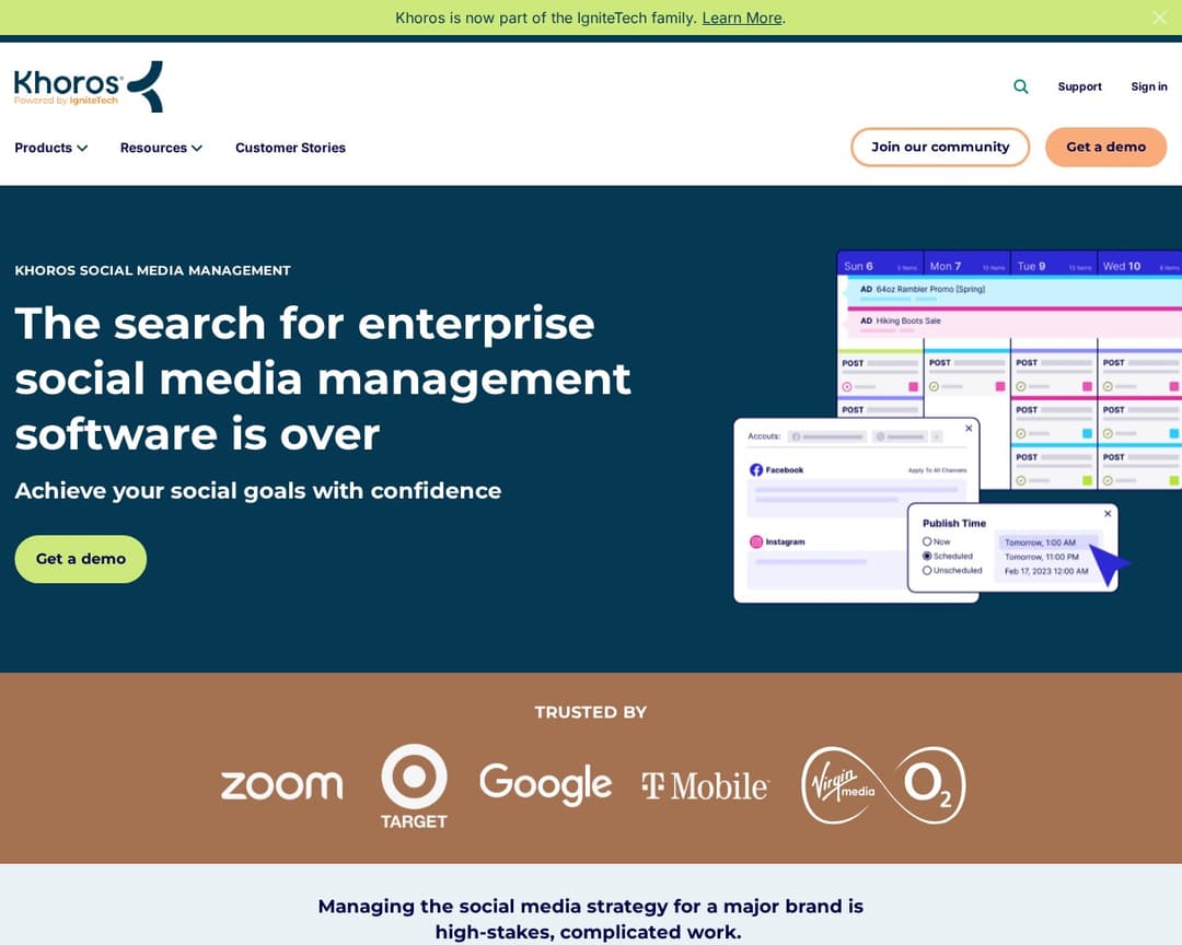 Khoros Social Media Management