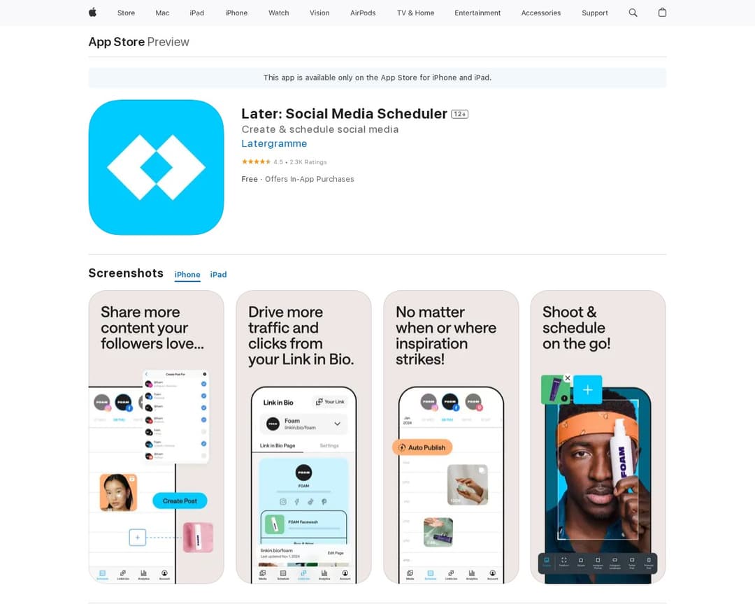 Later: Social Media Scheduler