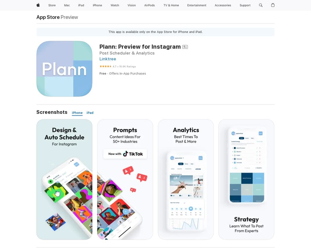 Plann: Preview for Instagram