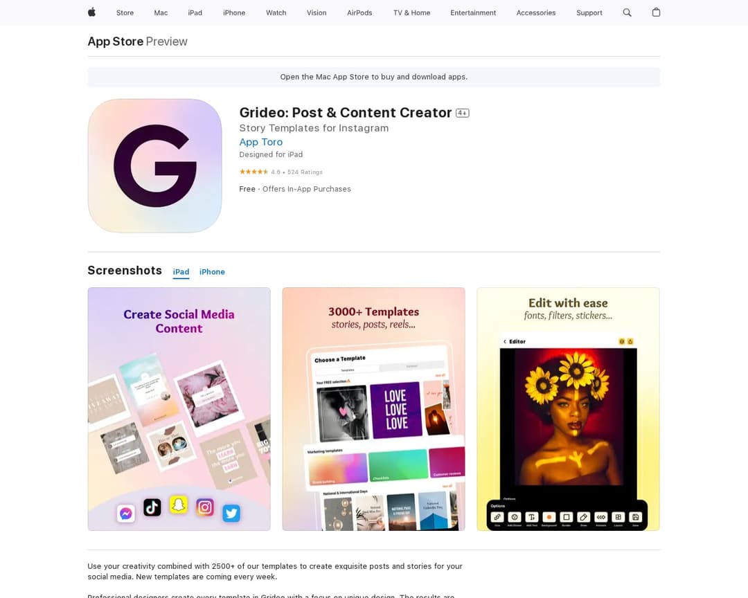 Grideo: Post & Content Creator