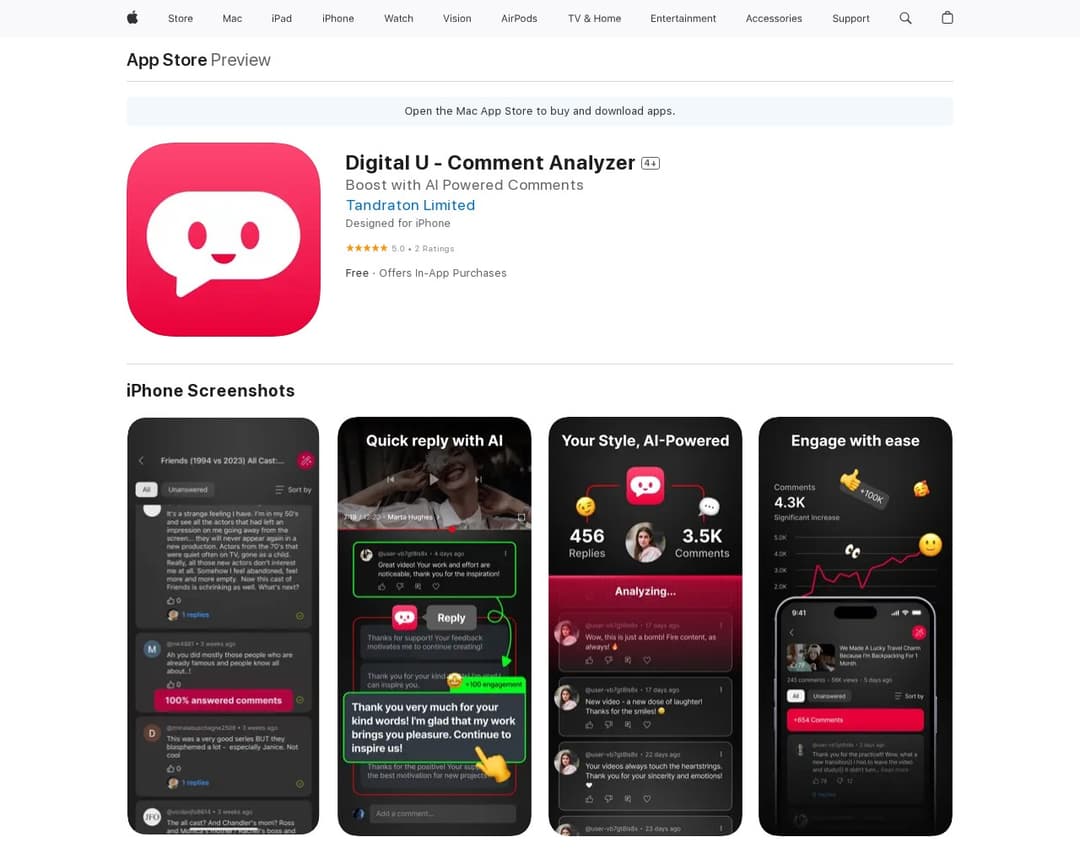 Digital U - Comment Analyzer