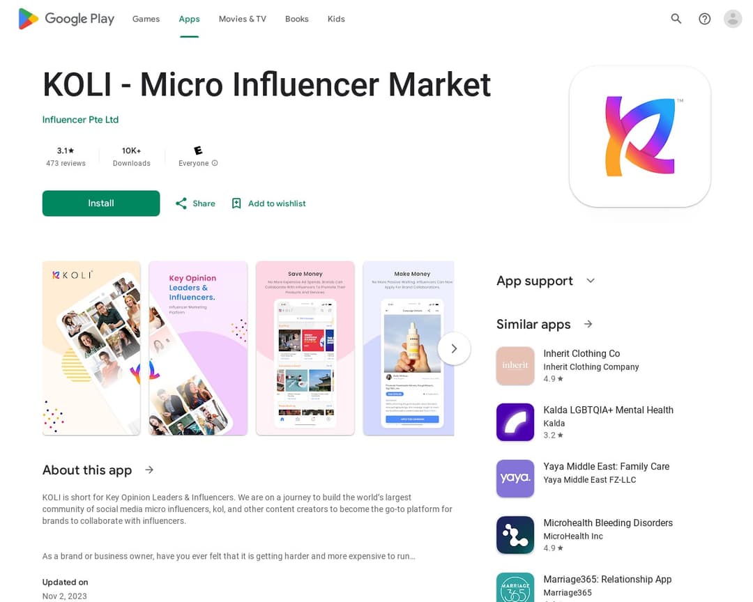 KOLI - Micro Influencer Market