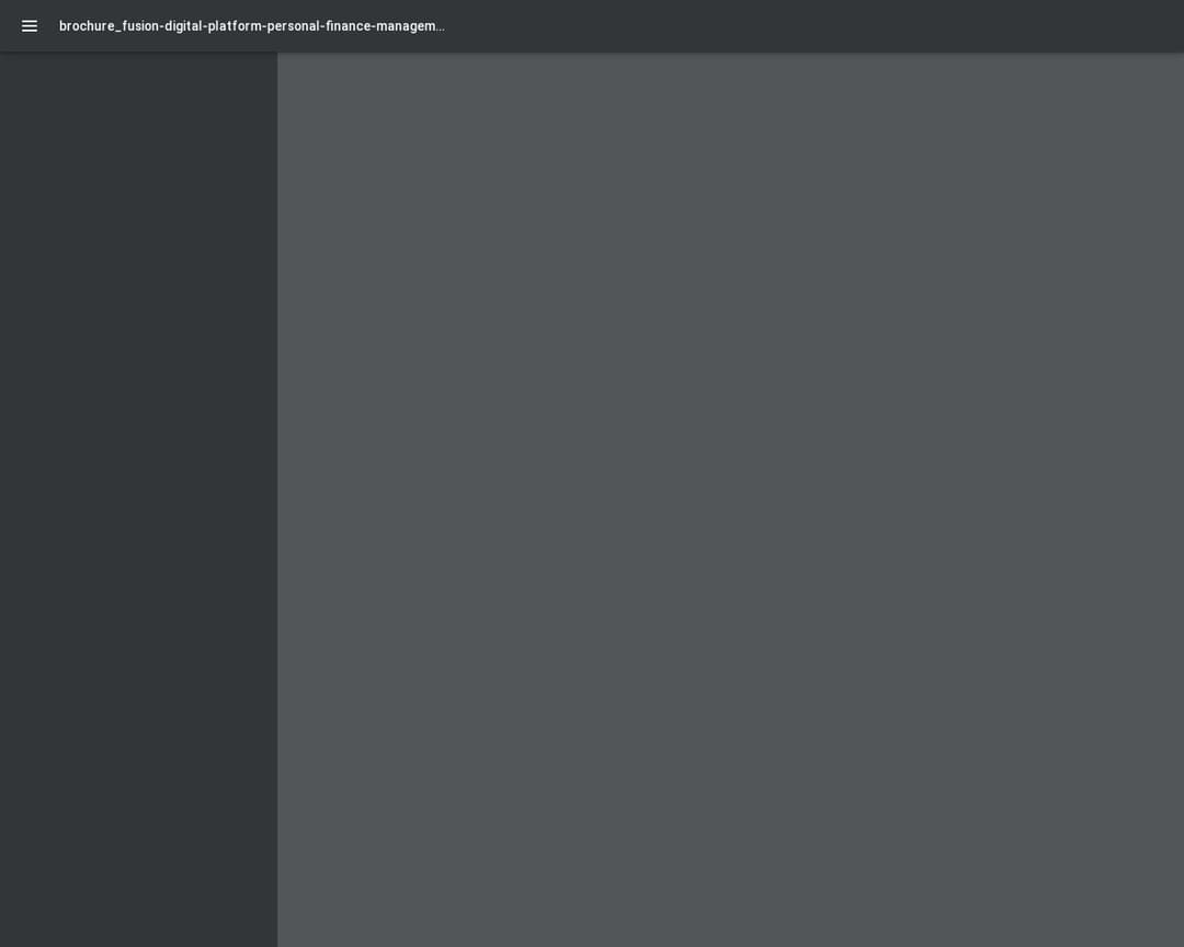 Fusion Digital Platform Personal Financial Management