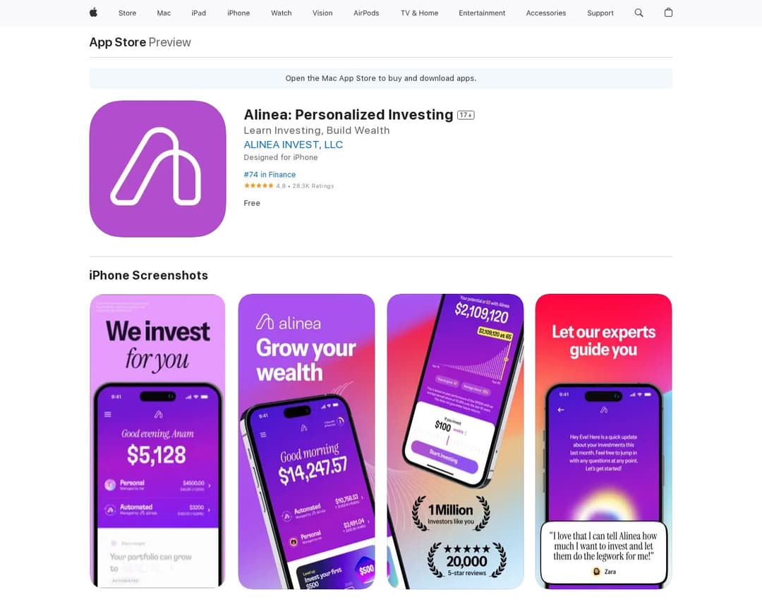 Alinea: Personalized Investing