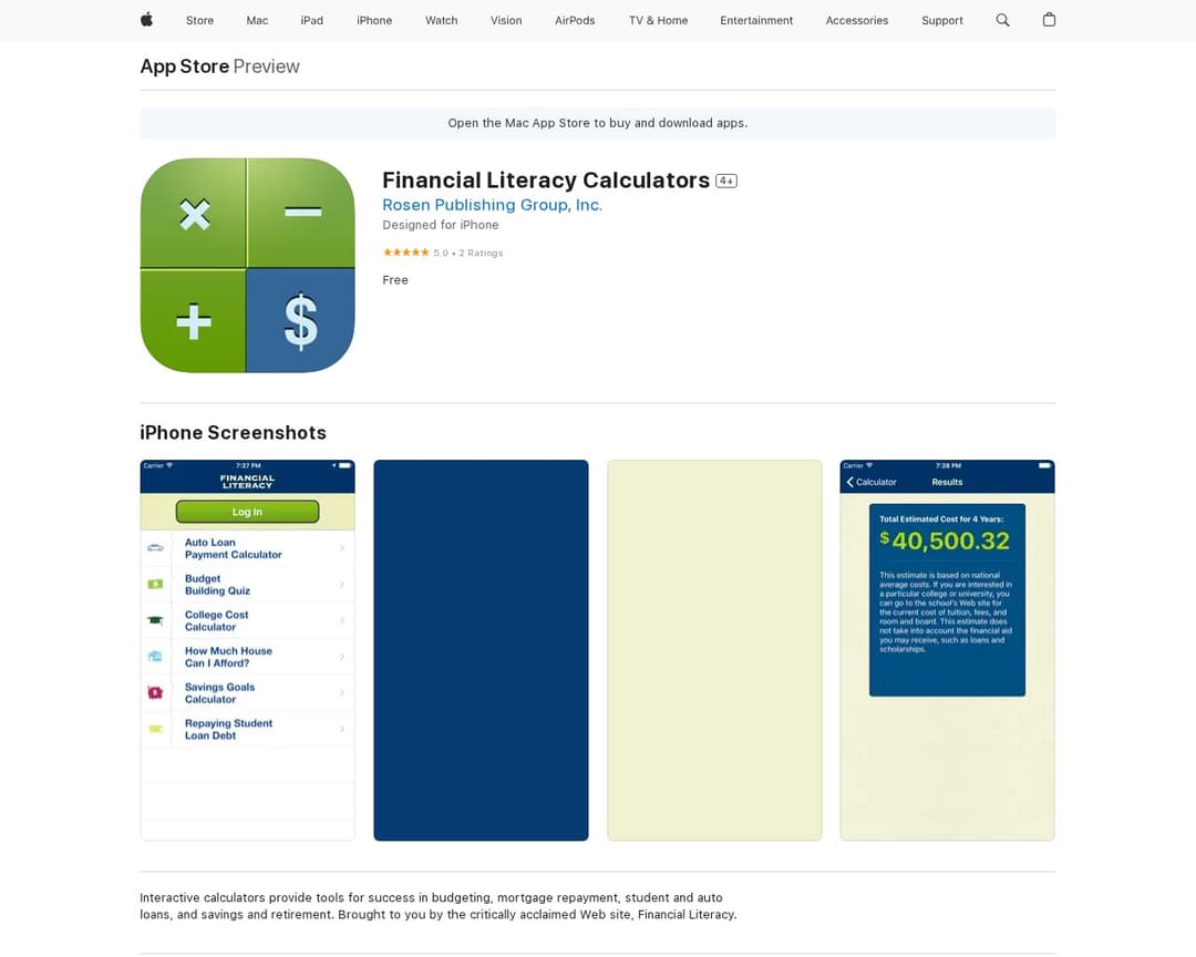 Financial Literacy Calculators