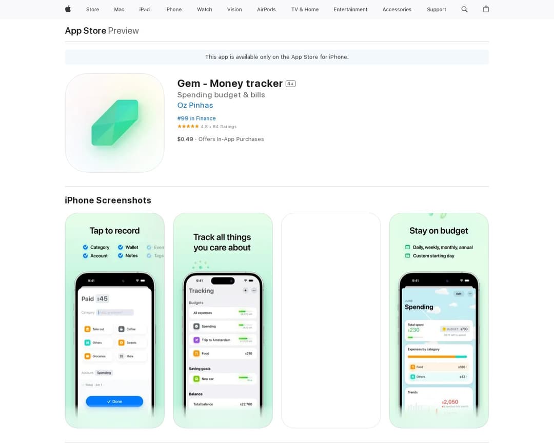 Gem - Money tracker