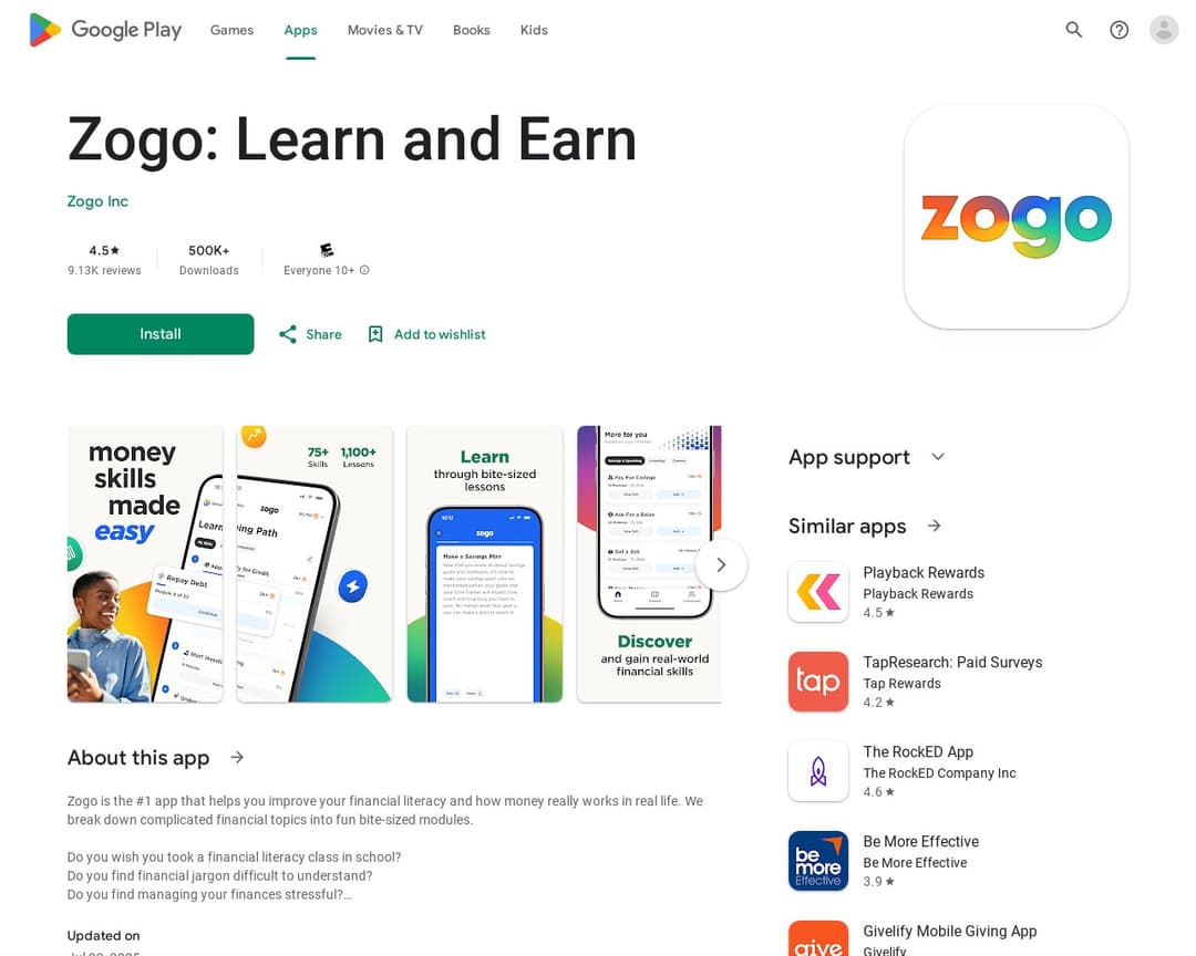 Zogo: Learn and Earn