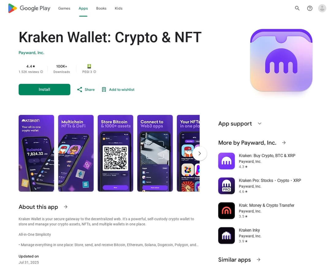 Kraken Wallet: Crypto & NFT