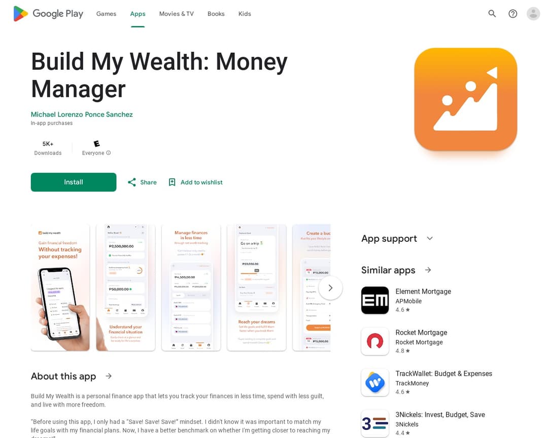 Build My Wealth: Money Manager