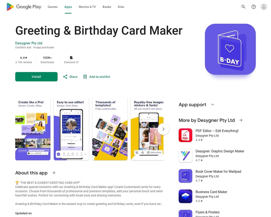 Greeting & Birthday Card Maker