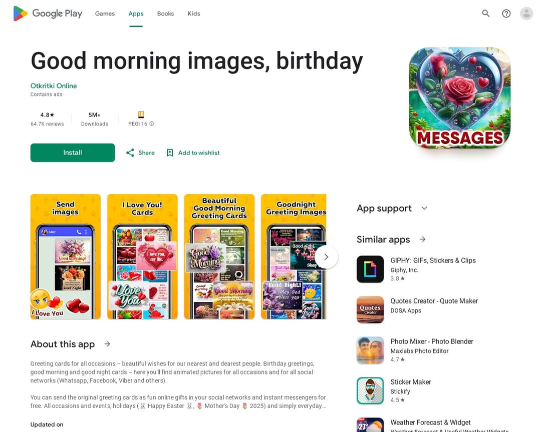 Good morning images, birthday