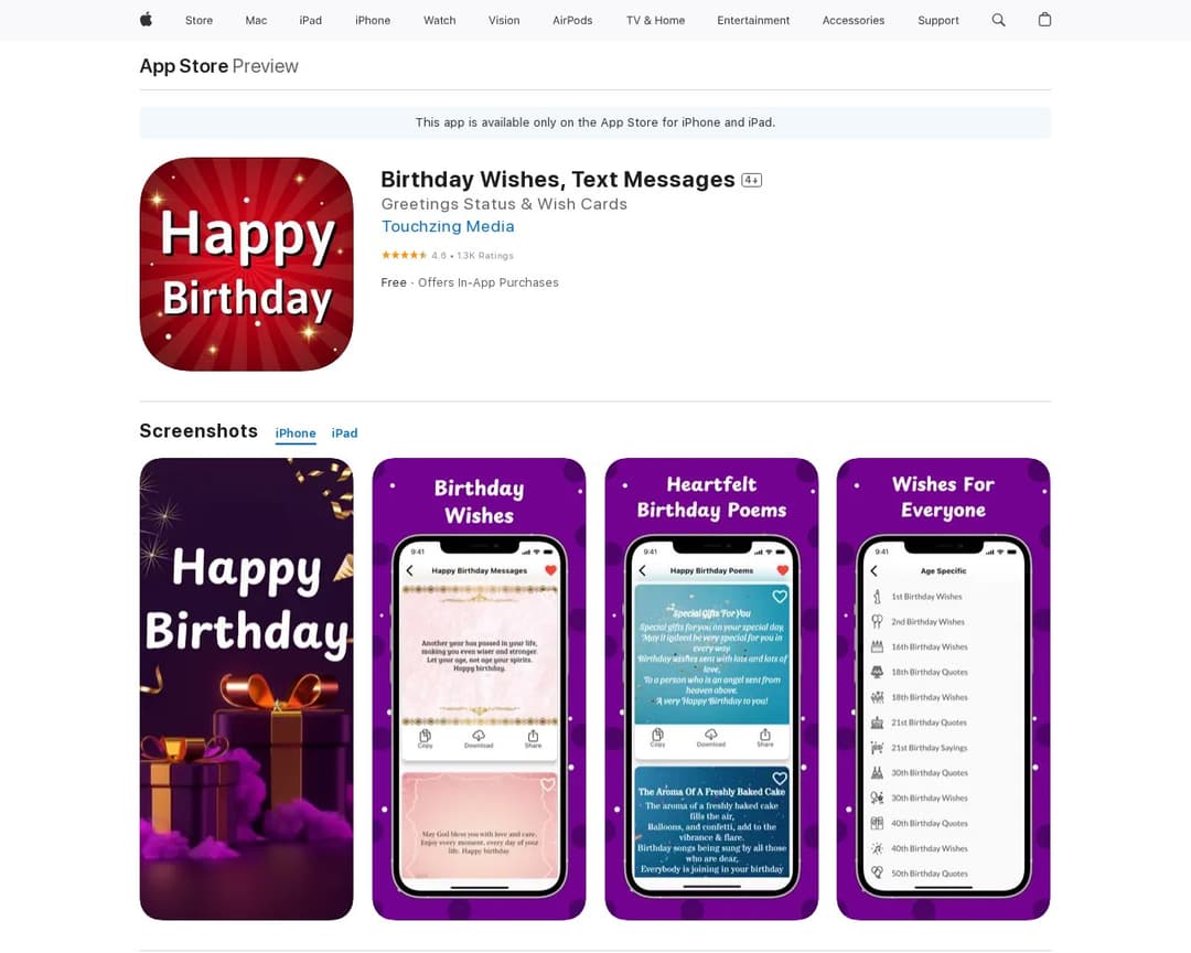 Birthday Wishes, Text Messages