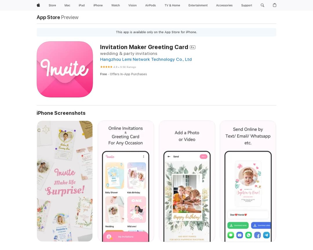 Invitation Maker Greeting Card