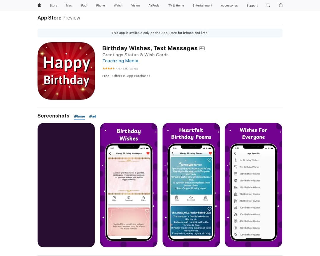 Birthday Wishes, Text Messages