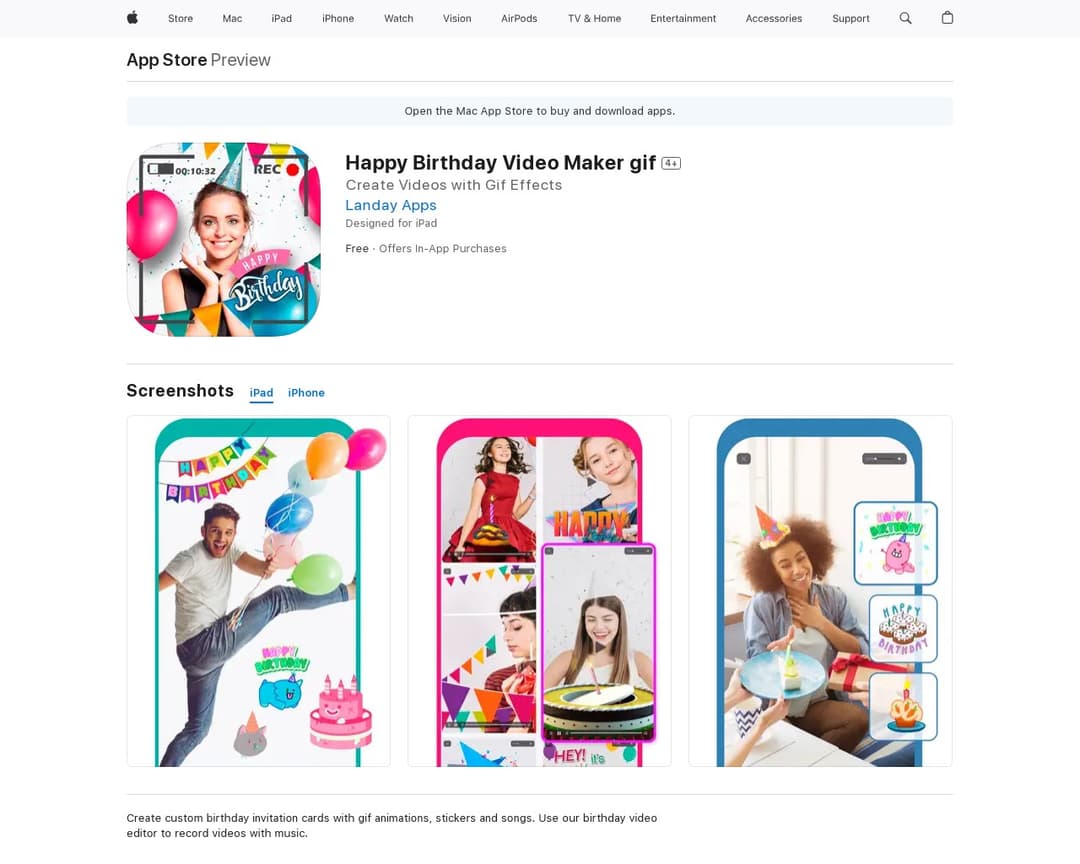 Happy Birthday Video Maker gif