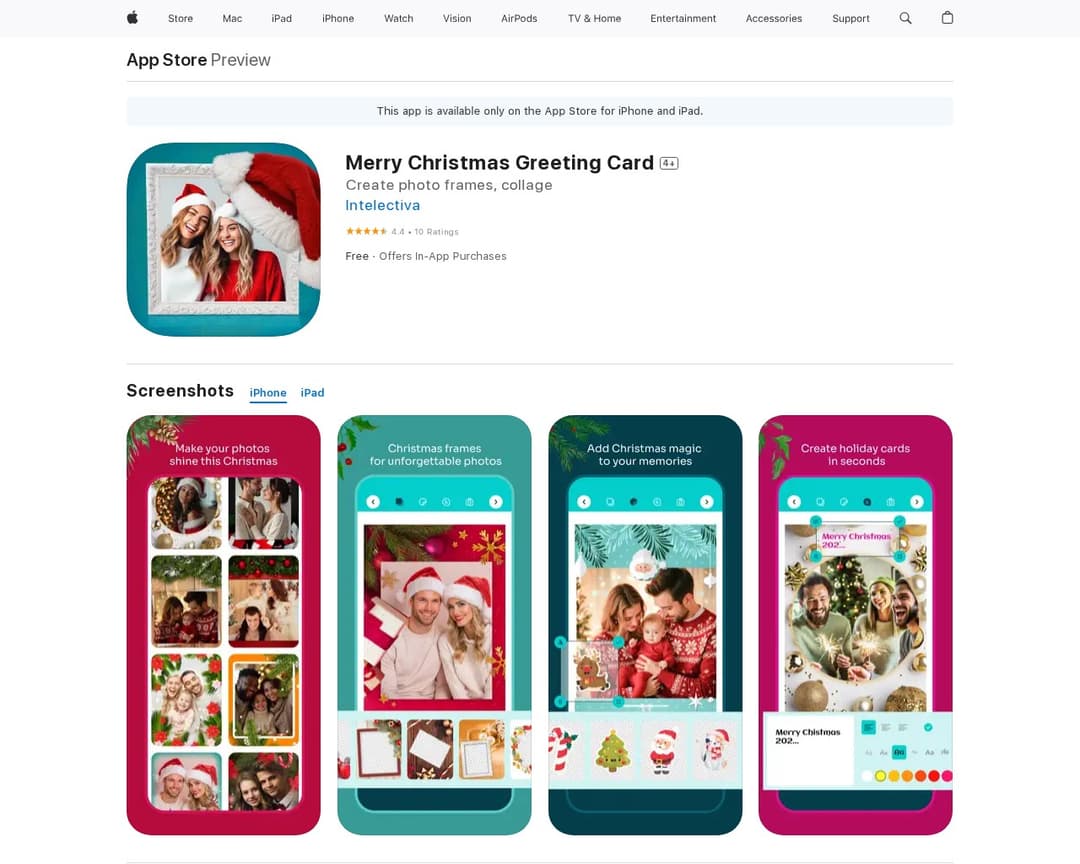 Merry Christmas Greeting Card