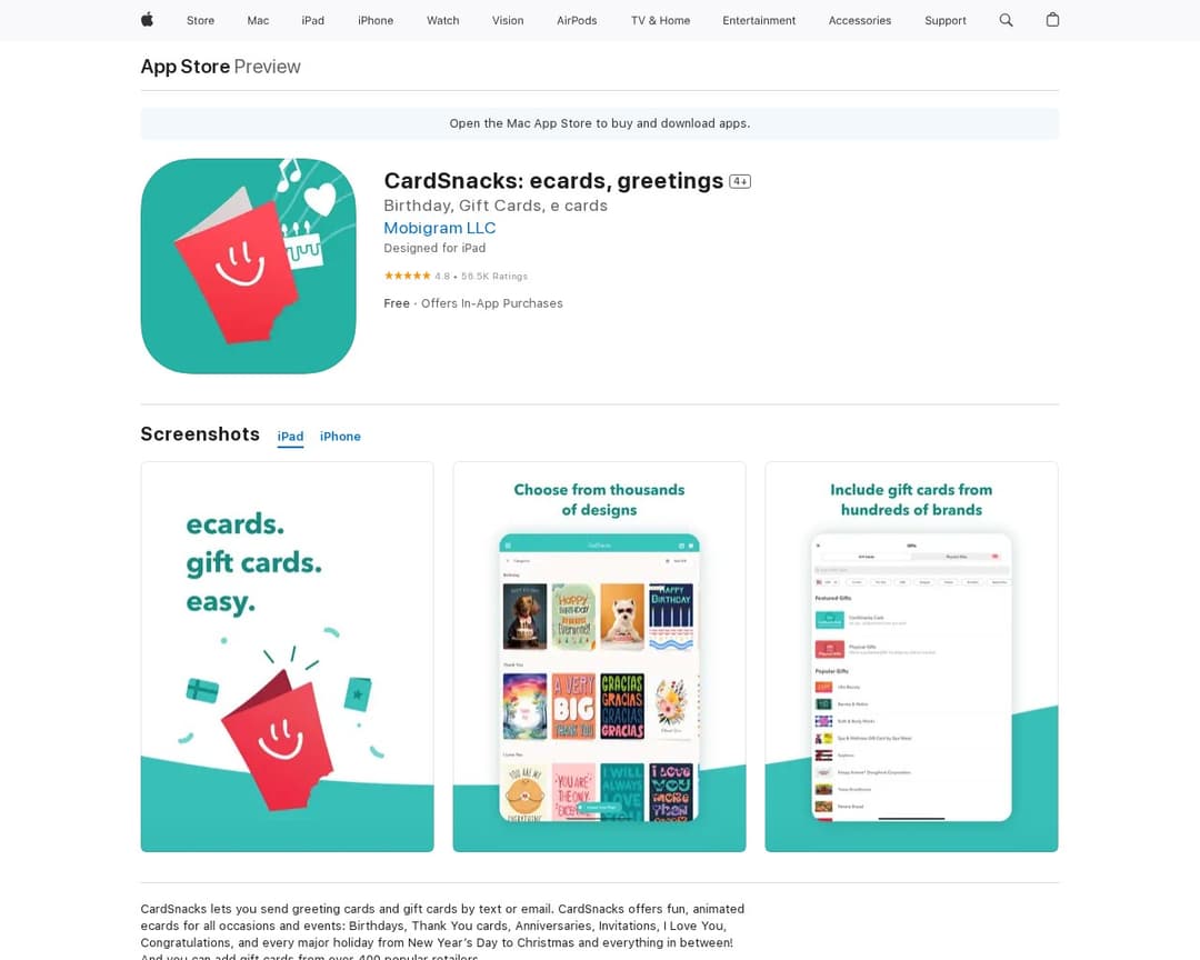 CardSnacks: ecards, greetings