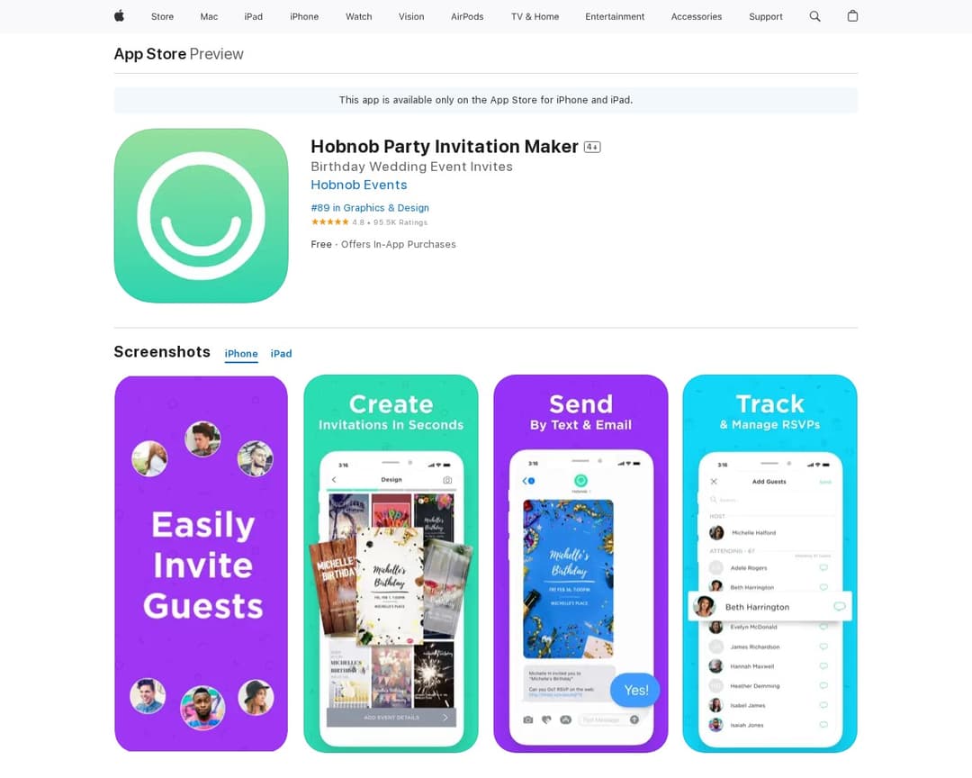 Hobnob Invitation Maker