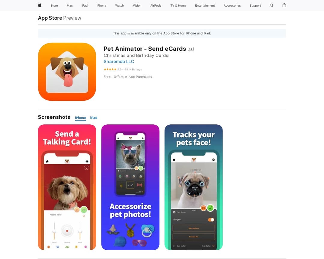 Pet Animator - Send eCards