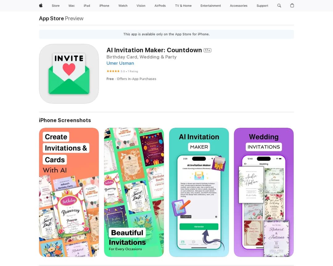 AI Invitation Maker: Countdown