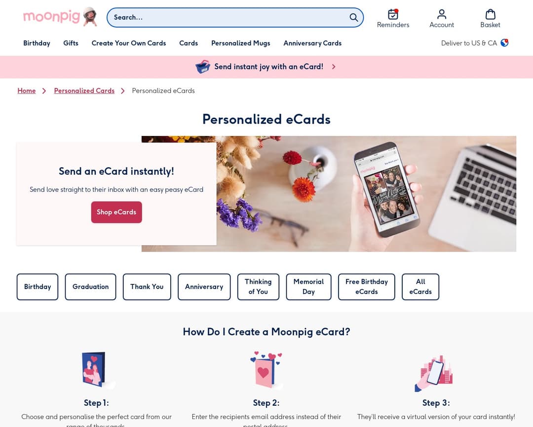 Moonpig eCards