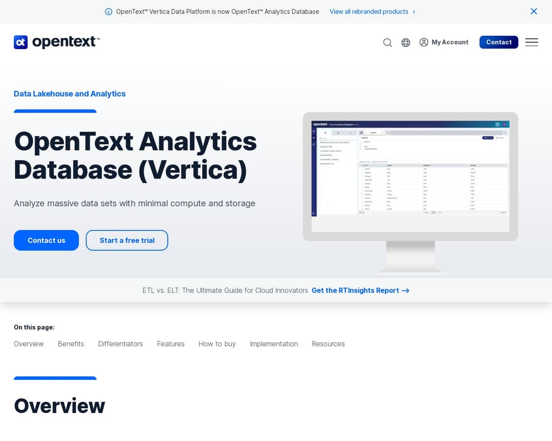 OpenText™ Analytics Database