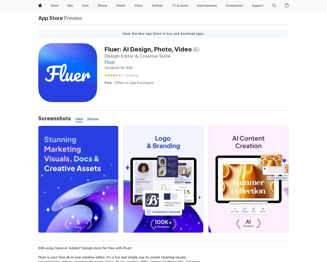 Fluer: AI Design, Photo, Video