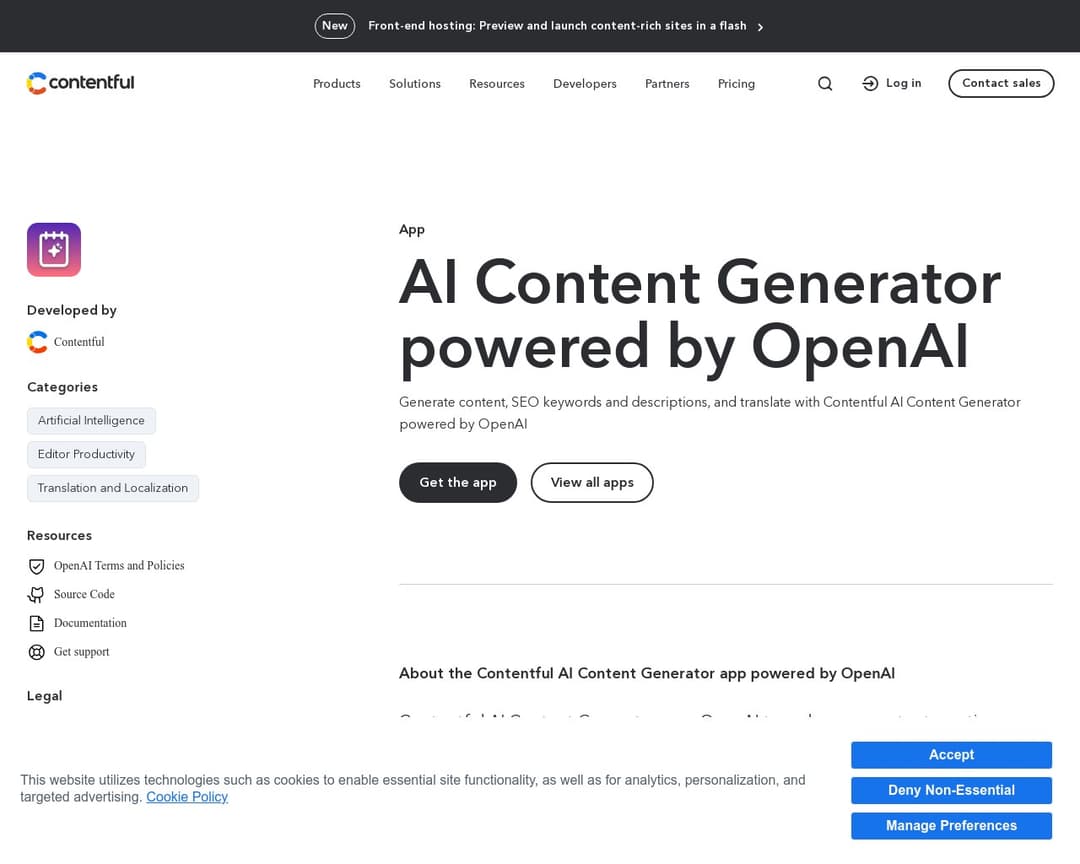 AI Content Generator powered by OpenAI