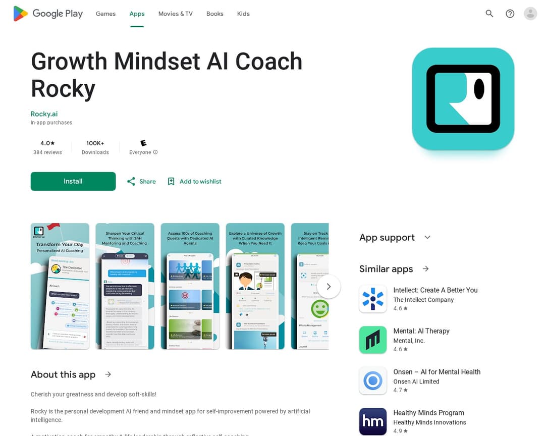 Growth Mindset AI Coach Rocky