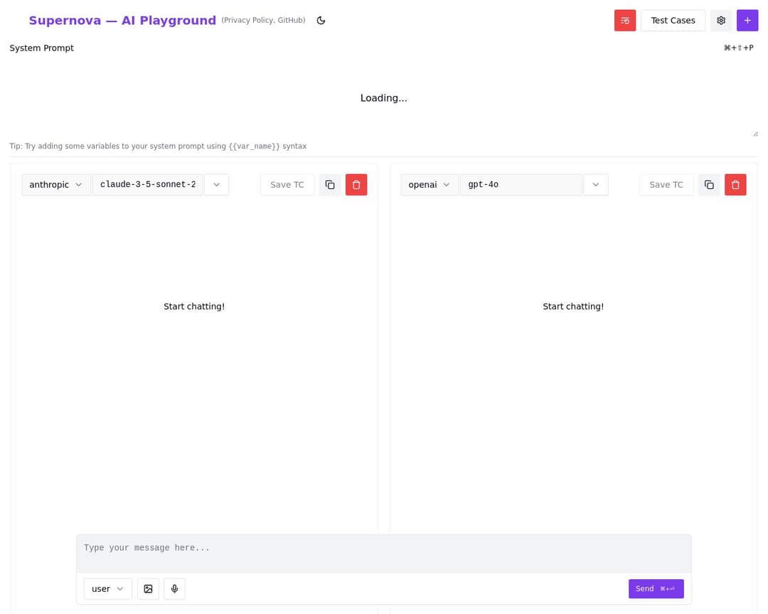 Supernova AI Playground