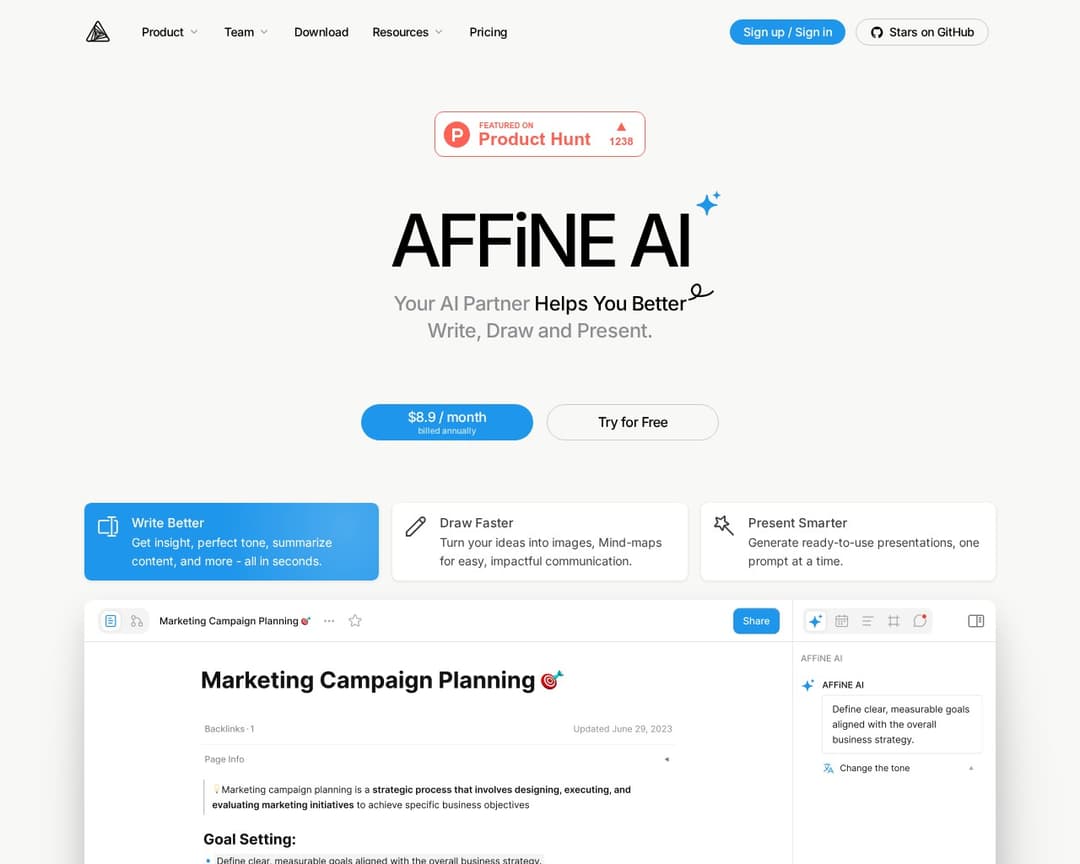 AFFiNE AI