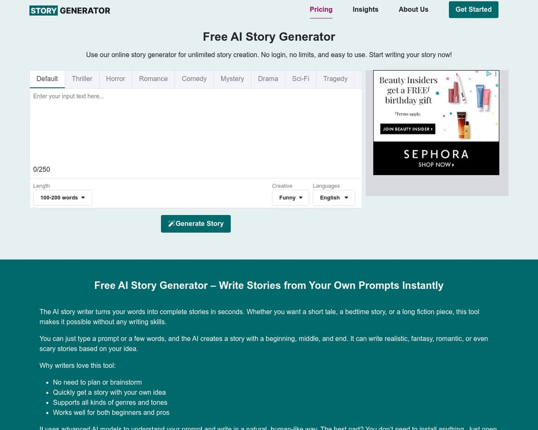 AI Story Generator Kids