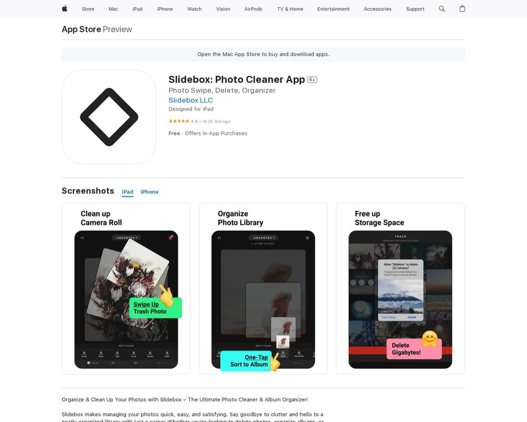 Slidebox: Photo Cleaner App