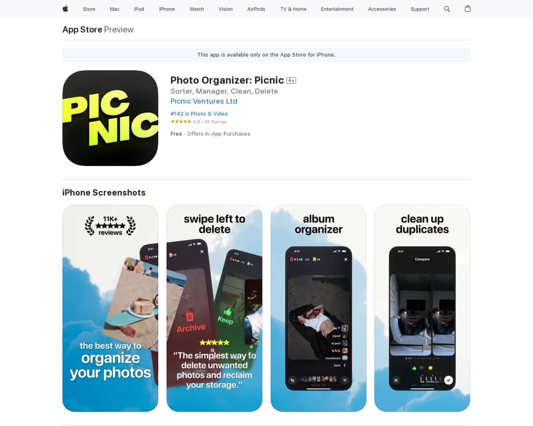 Photo Organizer: Picnic
