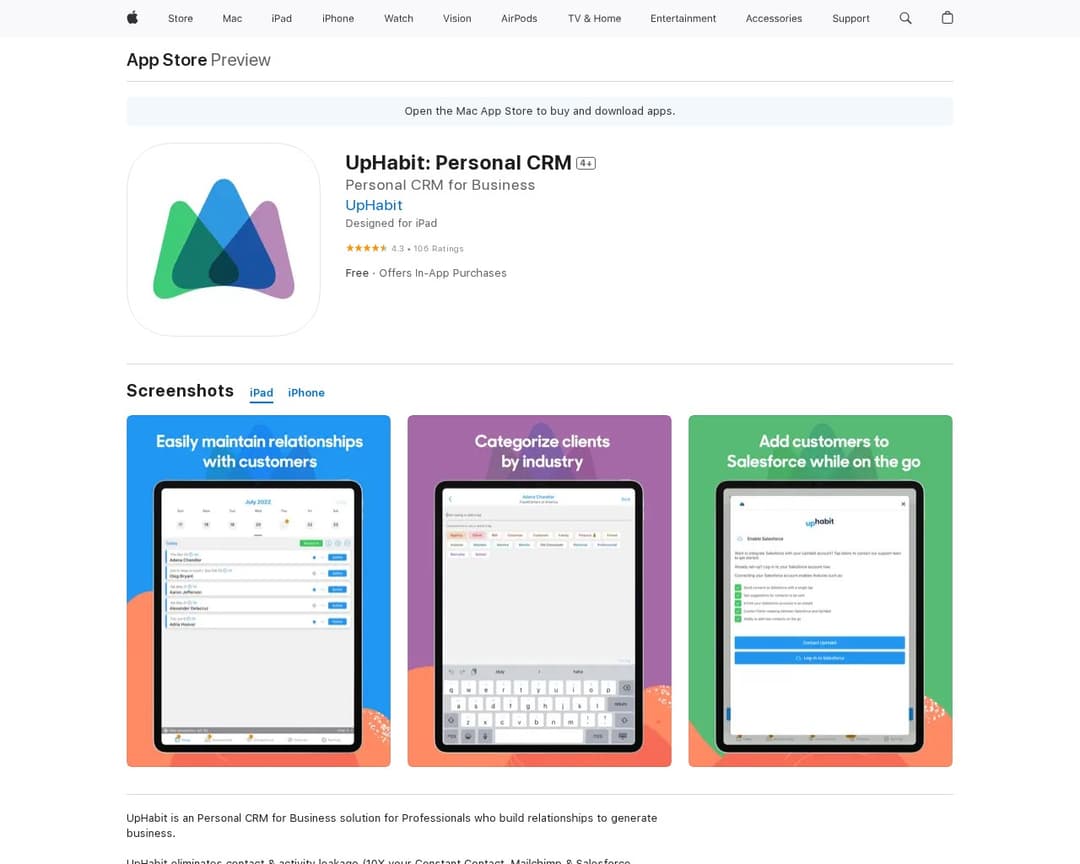 UpHabit: Personal CRM Productivity
