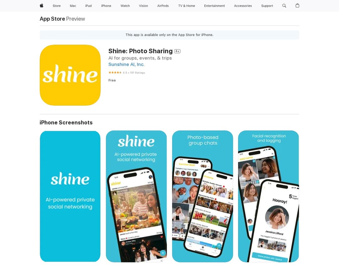 Shine: Photo Sharing