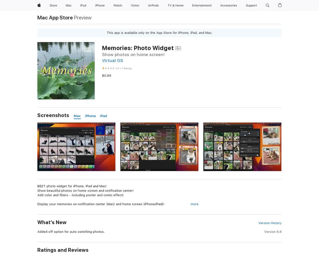 Memories: Photo Widget
