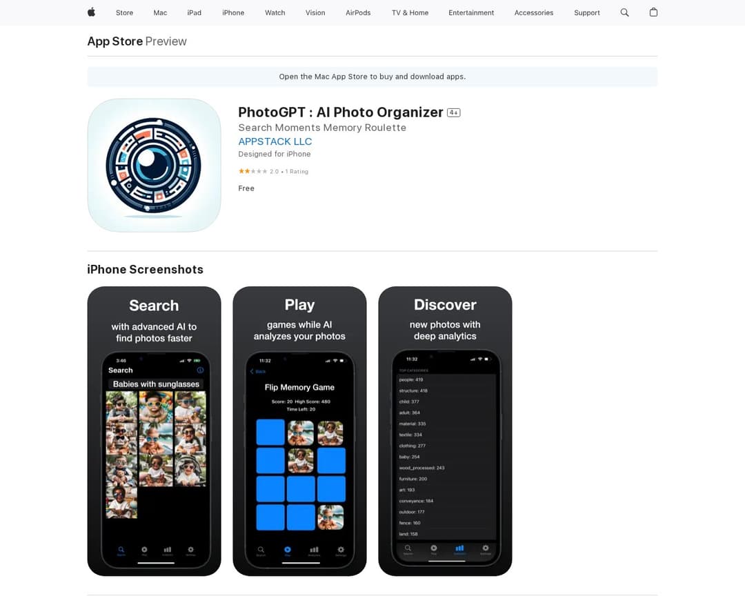 PhotoGPT : AI Photo Organizer