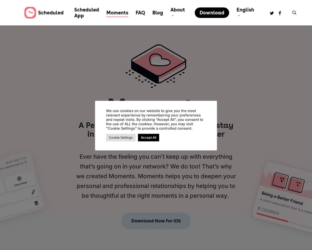 Moments — A Personal CRM & Contacts manager