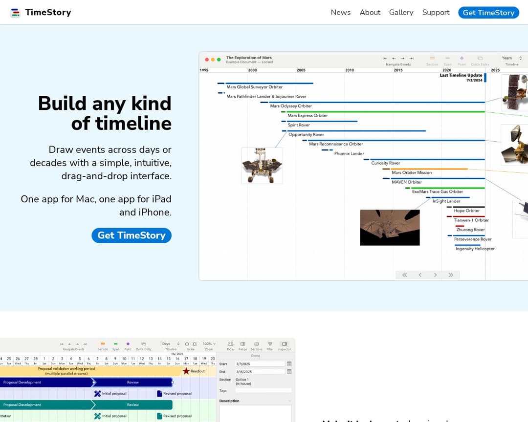 TimeStory: Create Timelines on Mac and iPad