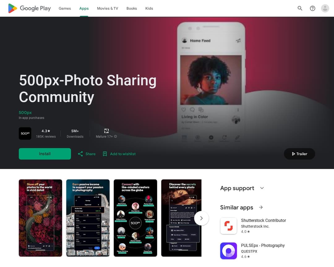 500px-Photo Sharing Community
