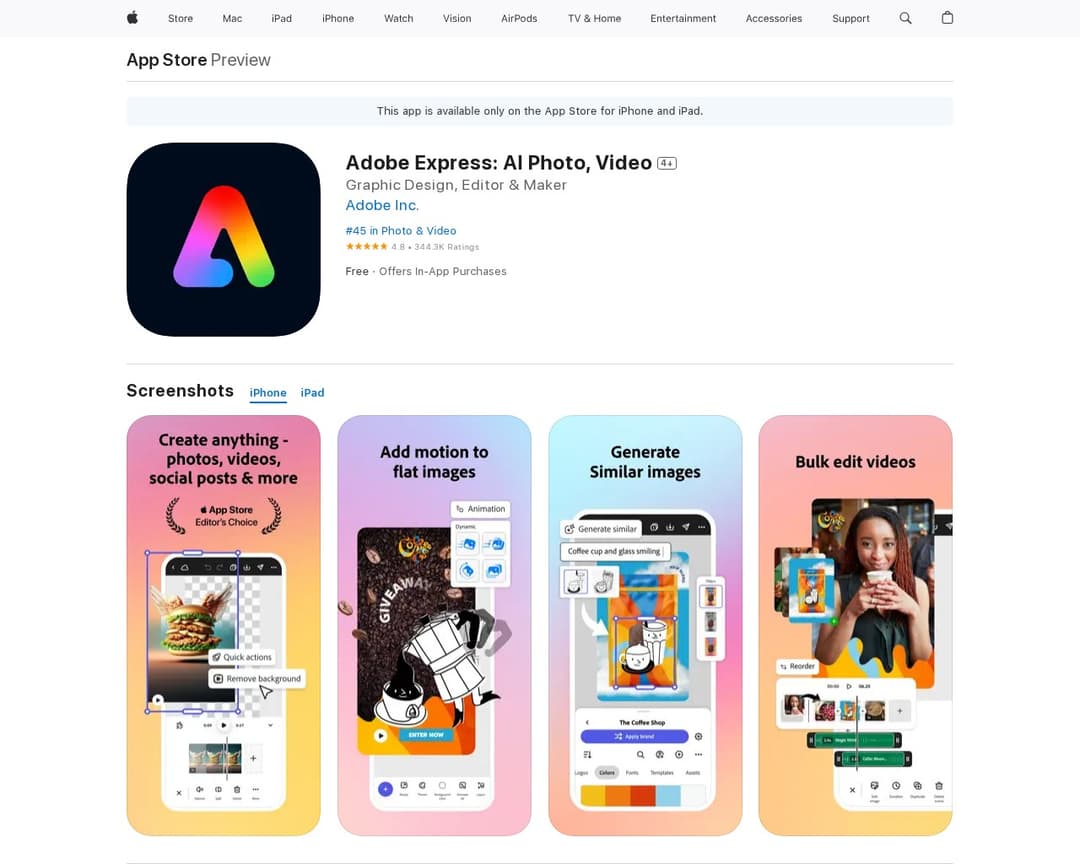 Adobe Express: AI Photo, Video