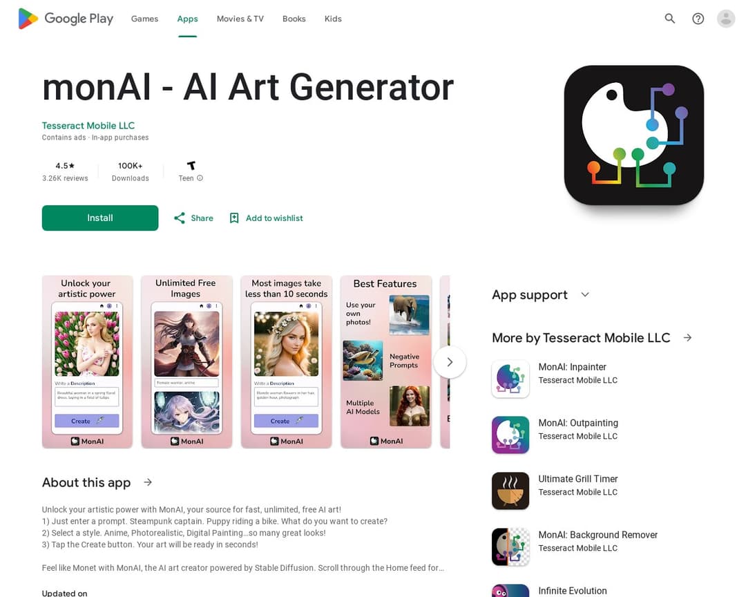 monAI - AI Art Generator