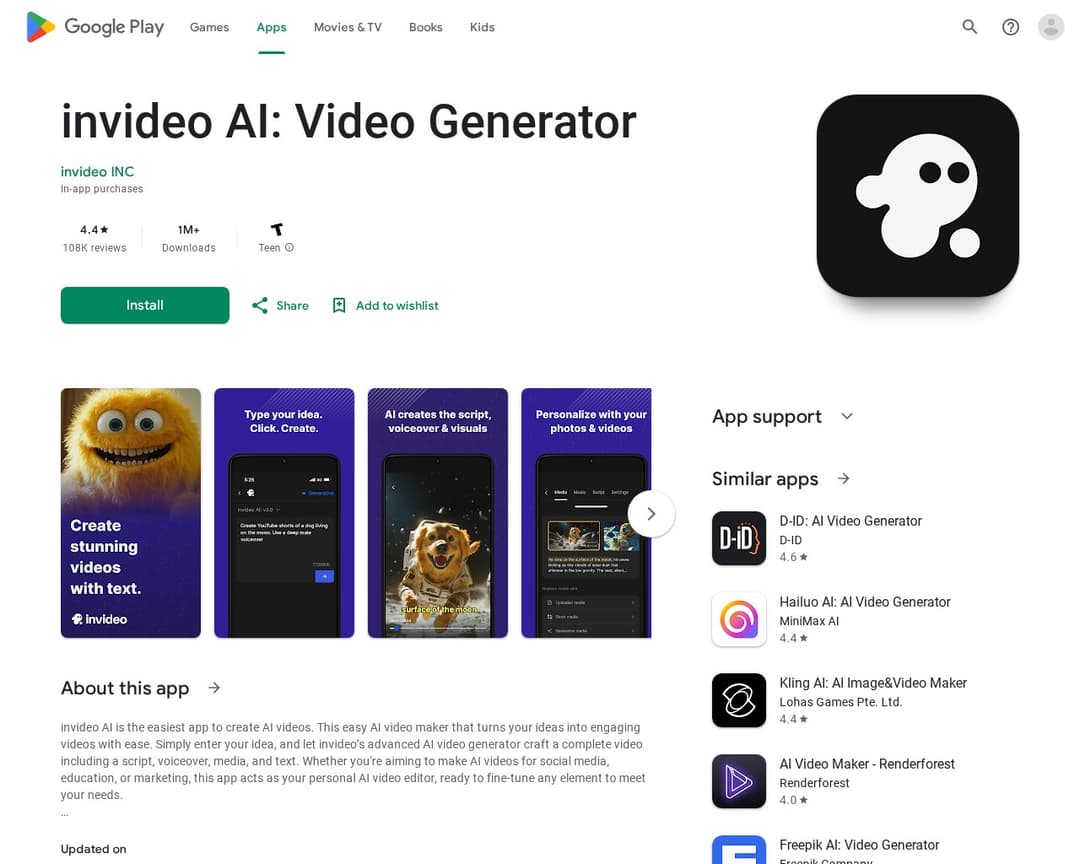 invideo AI: AI Video Generator