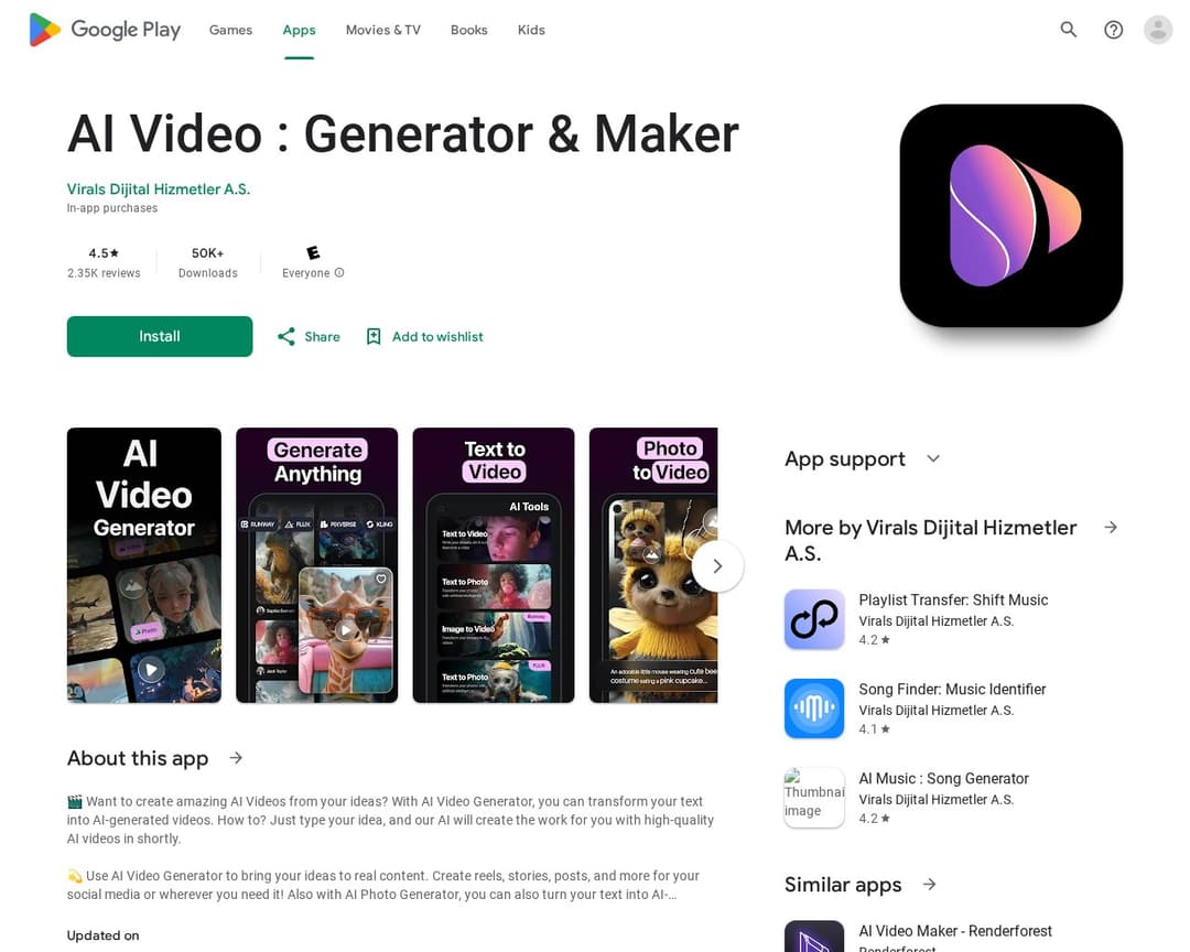 AI Video : Generator & Maker