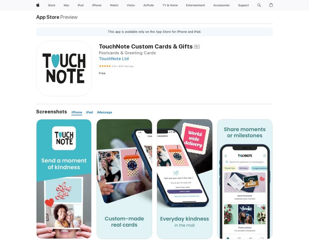 TouchNote Custom Cards & Gifts